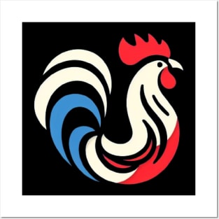 france rooster Posters and Art